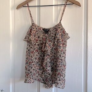 Sheer Floral Tank Size M